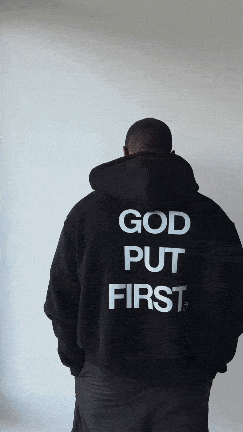 the 'Put God First' zip-up