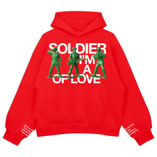 Red oversized hoodie THisLIFE